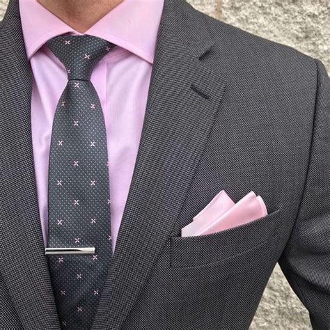 A Mens Grey Suit With Pink Shirt And Accents Is A Match Made In Heaven