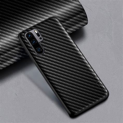 Funda Con Textura De Fibra De Carbono Para Huawei P P Pro Lite E