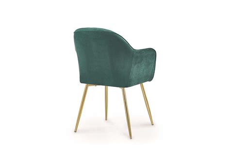 Lot De Chaises Avec Accoudoirs En Velours Vert Edwige Dip