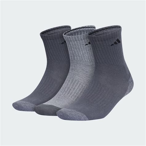 adidas Cushioned X Mid-Crew Socks 3 Pairs - Grey | Free Shipping with ...