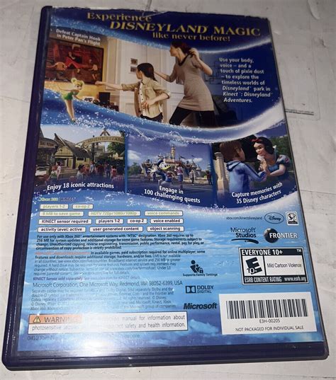 Kinect Disneyland Adventures Microsoft Xbox 360 2011 TESTED NO