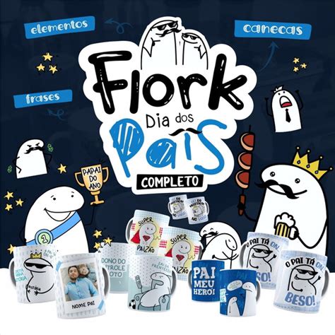 Kit Digital Flork Dia Dos Pais Canecas Sublimação Arquivos Elo7