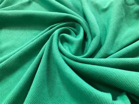 Cotton Rib Knit Fabric Green 2x1 Ribbing 60 Inches Wide Etsy