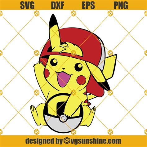 Pikachu SVG PNG DXF EPS Pokemon SVG