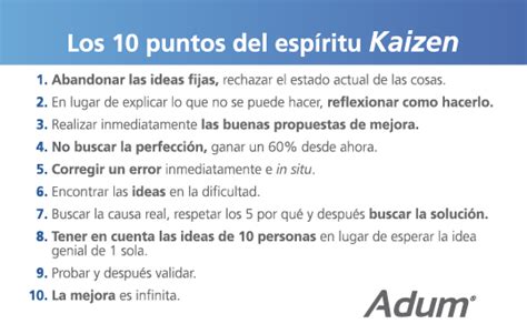 ADUM Consulting Los 10 Puntos del Espíritu Kaizen ADUM Consulting