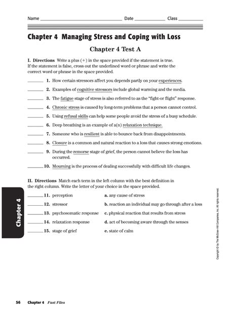 Glencoe Health Chapter Assessment Answers