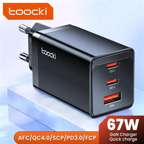 Toocki GaN USB C Charger Quick Charge 67W 65W QC4 0 3 0 PD 3 0 PD USB C