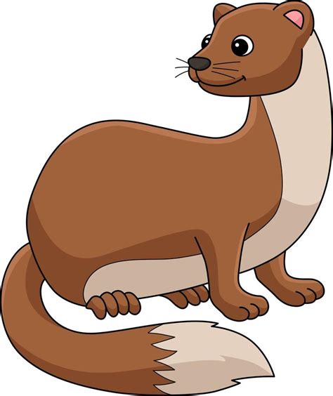 Weasel Animal Cartoon Colored Clipart Illustration 19943177 Vector Art