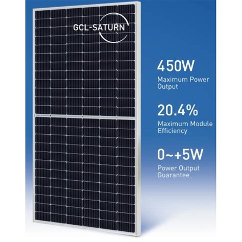 แผง Solar โซลาเซลล GCL 450W Half Cell Tier 1 Solar Cell Mono PERC รบ