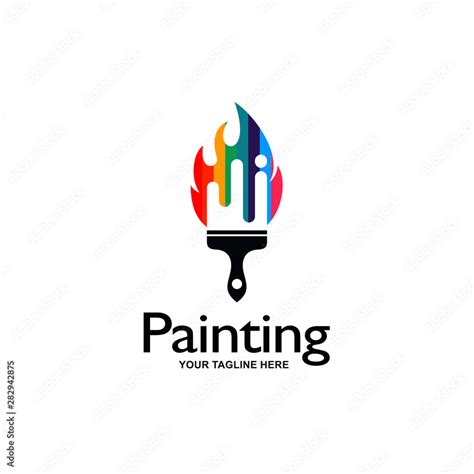 Painting Services Logo Vector Template Stock Vector | Adobe Stock