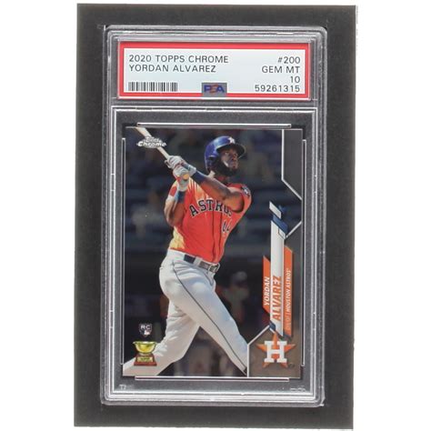 Yordan Alvarez Topps Chrome Rc Psa Pristine Auction