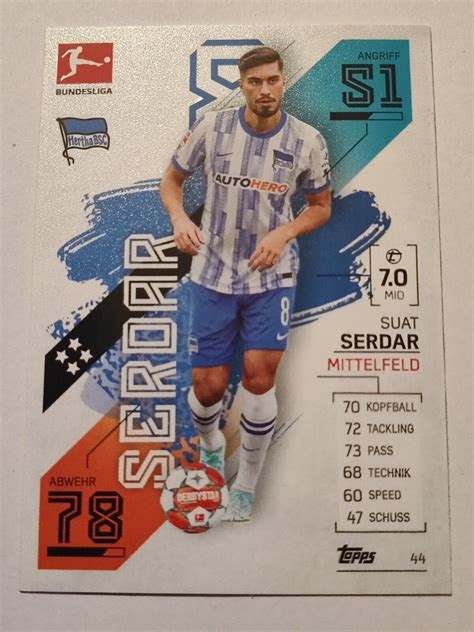 SUAT SERDAR HERTHA BSC FUSSBALL BUNDESLIGA TOPPS MATCH ATTAX TRADING