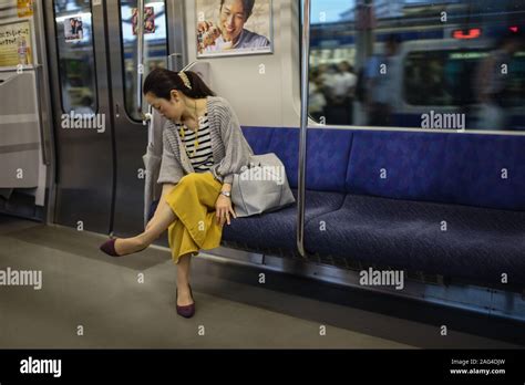 Female Japan Train Hi Res Stock Photography And Images Alamy