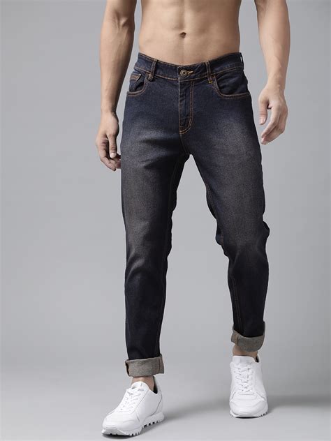 Buy Roadster Men Navy Blue Skinny Fit Light Fade Stretchable Jeans