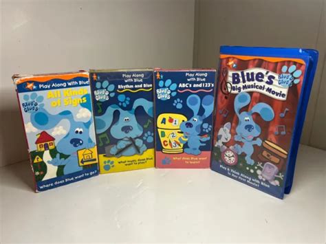 Nick Jr Blues Clues Vhs Lot Rhythm Signs Abcs S Big Musical Movie