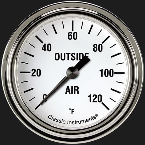 Classic Instruments Store / White Hot 2 5/8" Outside Air Temp. Gauge