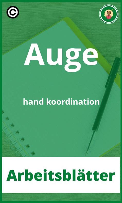 Auge hand koordination Arbeitsblätter PDF