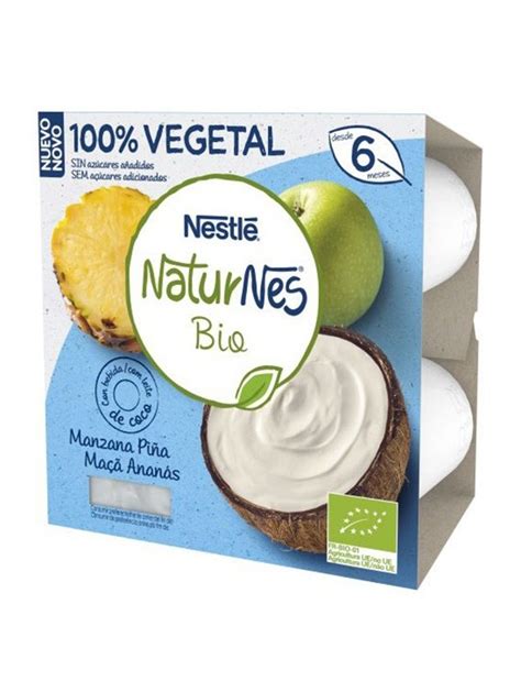 Nestlé Naturnes Bio Tarrina Veg Manzana Y Piña 4X90 G Farmacia