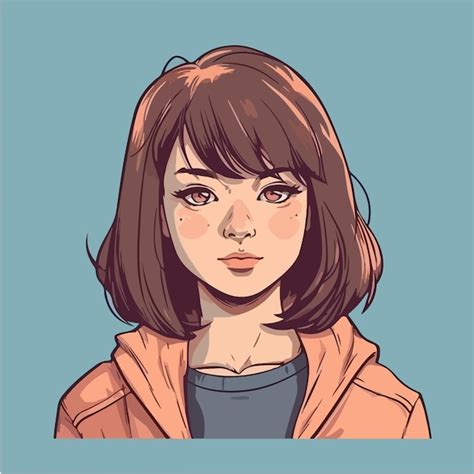 Premium Vector Young Girl Anime Style Character Vector Illustration