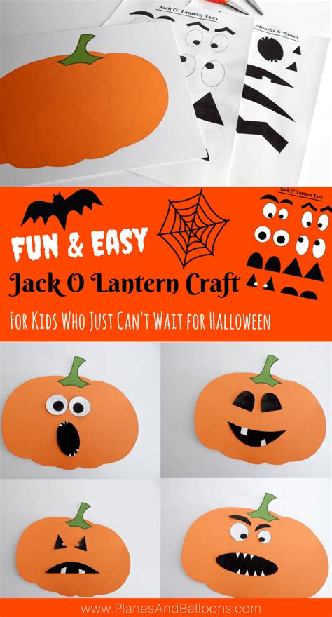 Easy Halloween crafts for preschool kids to make. Fun pumpkin craft ...