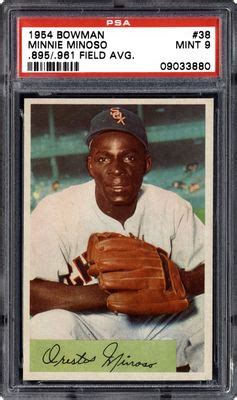 Auction Prices Realized Baseball Cards 1954 Bowman Minnie Minoso .895 ...