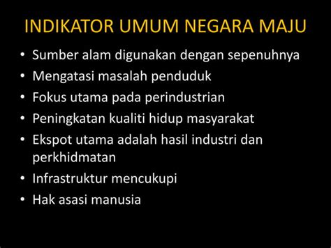 Petunjuk Negara Maju Dan Sejahtera PPT