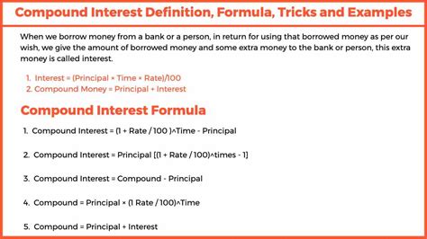 Compound Interest Definition Formula And Examples Easy Maths Solution