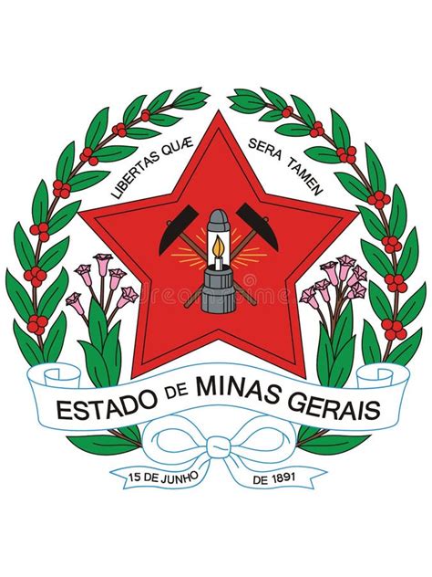 Emblema Do Estado Minas Gerais Ilustração do Vetor Ilustração de