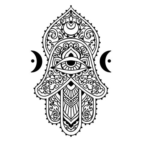 Hamsa Hand Of Fatima Vector Illustration Stock Vector Illustration