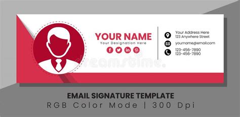 Modern Email Signature Professional Vector Abstract Modern And