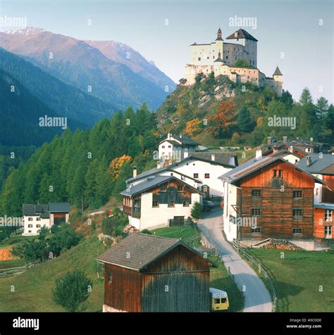 Tarasp Castle in Tarasp Switzerland Stock Photo: 639184 - Alamy