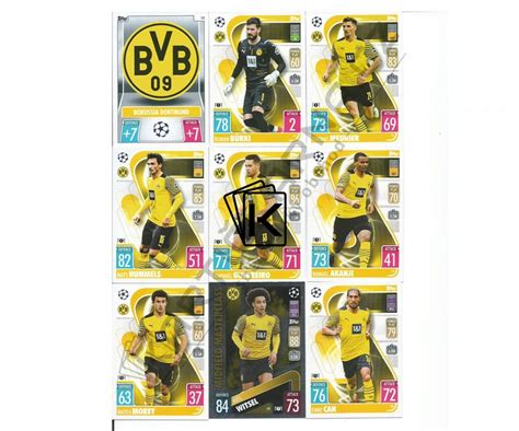 Týmový set 2021 22 Topps Match Attax UEFA Champions League Borussia