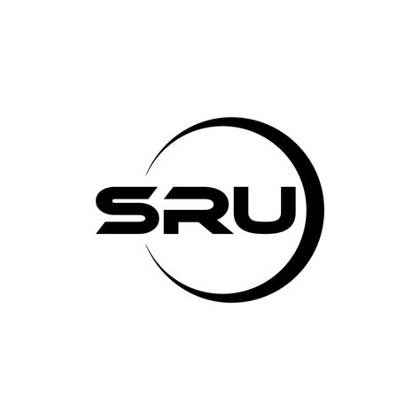 SRU letter logo design with white background in illustrator. Vector ...