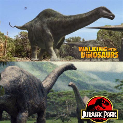 Walking With Dinosaurs Vs Jurassic Park Apatosaurus Jurassic Park