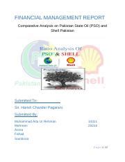 Final Financial Ratio Camparision Shell Vs PSO Docx FINANCIAL