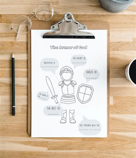 The Armor Of God Bible Activity Coloring Pages Digital Pdf Sunday School Lessons Homeschool