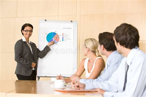 Confident Business Woman Giving Presentation Stock Photo Image Of