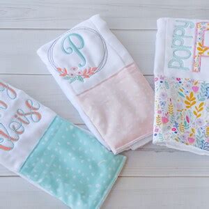 Personalized Burp Cloths Personalized Baby Gift Burp Cloths Monogrammed ...