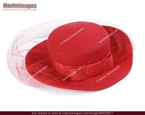 Red Elegant Hat. Stock Photo MXI20017