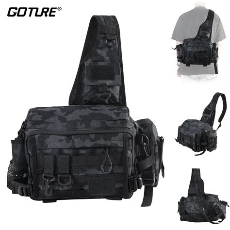 Goture Fishing Tackle Bag Multifunctional Single Shoulder Crossbody