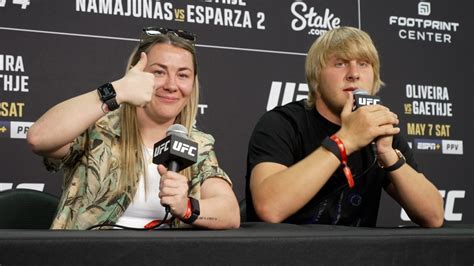 Ufc 274 Molly Mccann Paddy Pimblett Hold Court In Media Room And