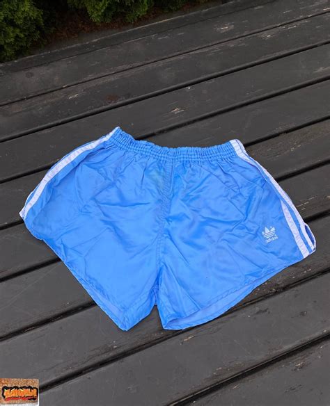 Adidas Adidas 80s Vintage Shorts West Germany Nylon Blue Grailed