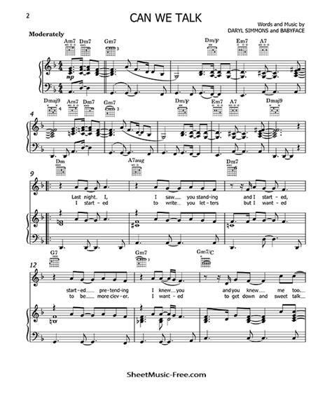 Can We Talk Sheet Music Tevin Campbell - ♪ SHEETMUSIC-FREE.COM