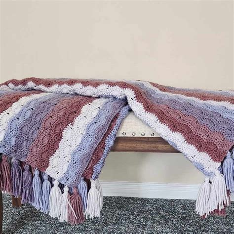 Handmade Crochet Blanket Wave Stitch Pattern Decorative Throw - Etsy