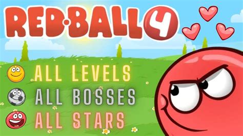 Red Ball 4 - COMPLETE - All Levels & All Bosses & All Stars - YouTube