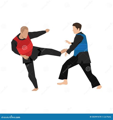 Pencak Silat Icon Vector Isolated On White Background Pencak Silat