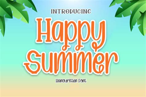 Happy Summer Font By Shiddiqart · Creative Fabrica