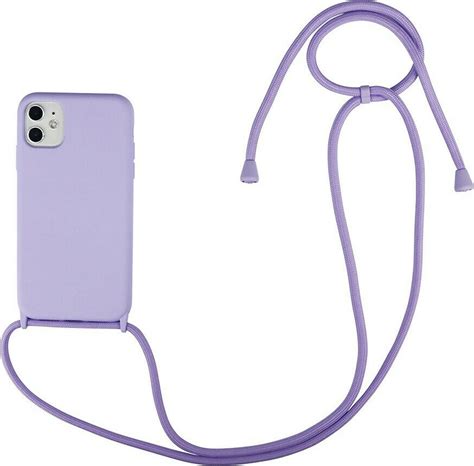 Liquid Silicon Case Με Κορδόνι For iPhone 12 Violet - Skroutz.gr