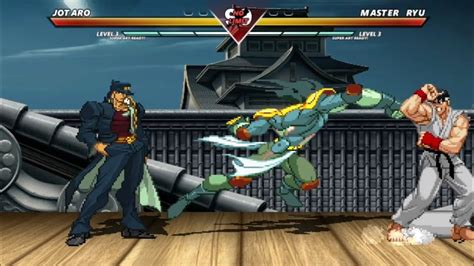 Jotaro Vs Master Ryu Very Incredibly Exciting Fight Youtube