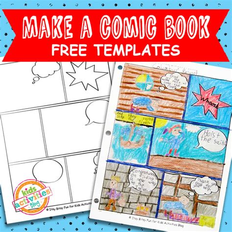 Comic Book Templates Free Kids Printable Kids Activities Blog